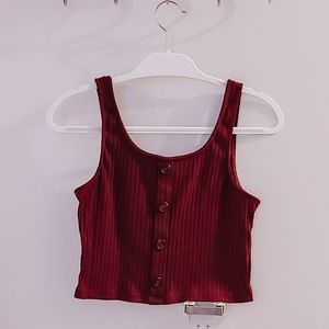 Red Crop Tank Top